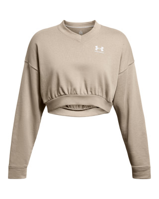 UA RIVAL TERRY OS CROP CRW