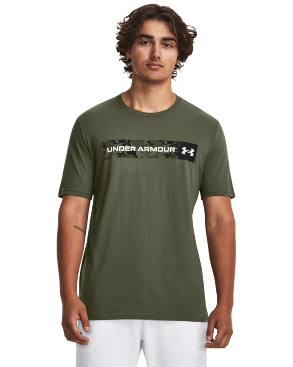 UA CAMO CHEST STRIPE SS