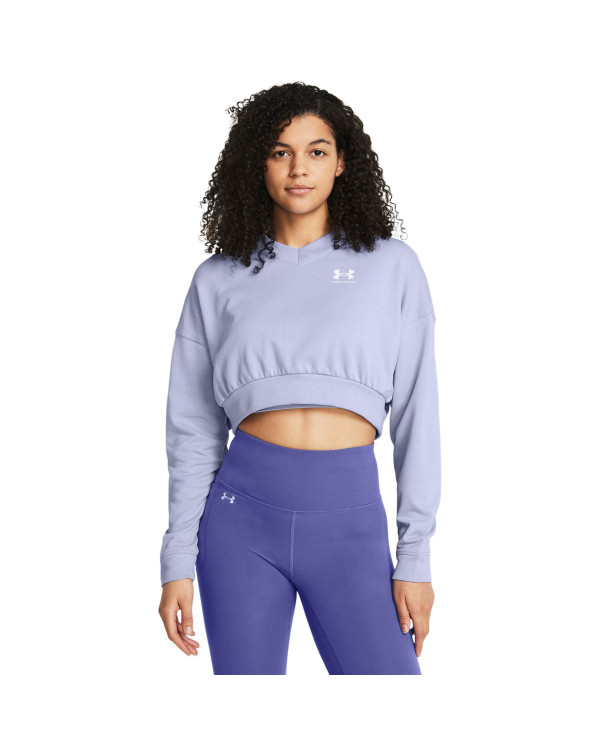 UA RIVAL TERRY OS CROP CRW