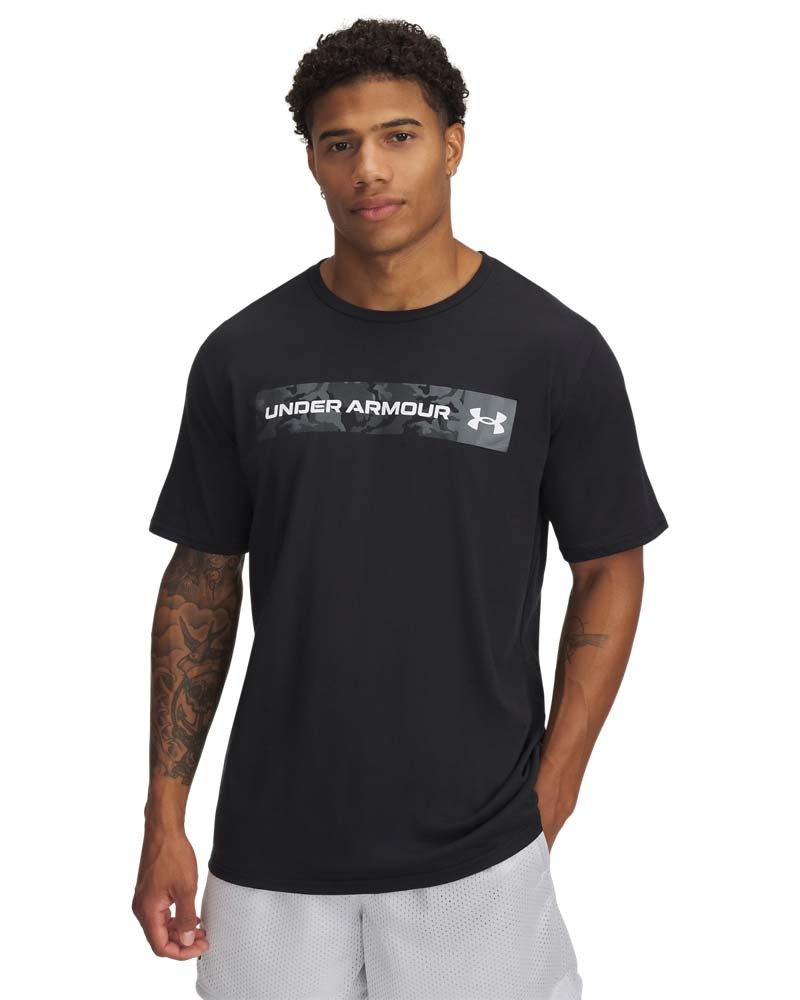 UA CAMO CHEST STRIPE SS