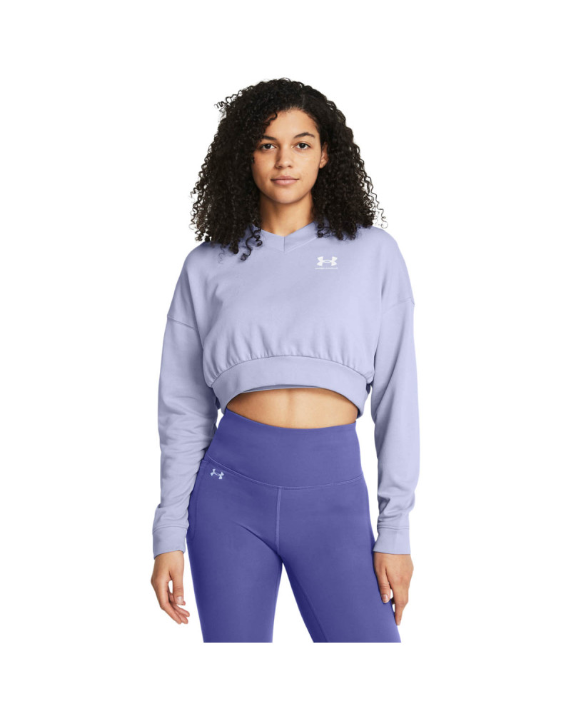 UA RIVAL TERRY OS CROP CRW